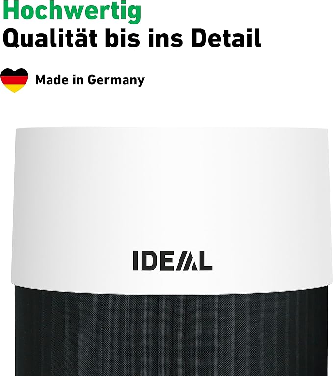 Ideal Air Purifier with High grade certified HEPA Filter technology, for Room up to 50 m² - German Made