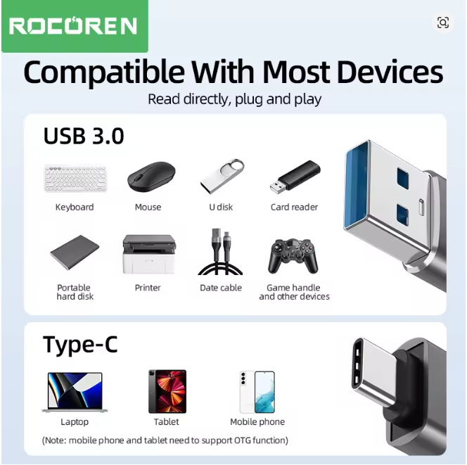 USB 3.0 A Female  to USB-C  Male  Adaptor