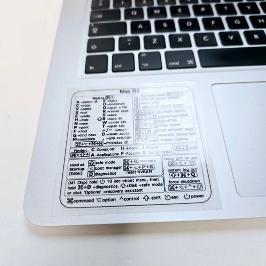 Shortcuts Sticker for Mac OS System 2024 New Shortcut Key Sticker for 13-16" MacBook Pro 13 /Air 13 Windows Word Excel Decal
