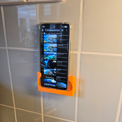 FlexDock-V2™ Self-Adhesive Wall Phone Holder – Universal Mobile Dock  with charging port access | Made in UK by Creowaves