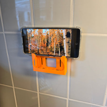 FlexDock-V2™ Self-Adhesive Wall Phone Holder – Universal Mobile Dock  with charging port access | Made in UK by Creowaves