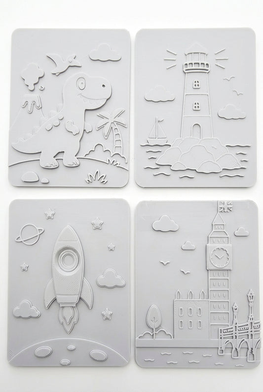 KaleYoYa 4-pack of tactile colouring art tiles, set KYY-ST-2601, photo 1