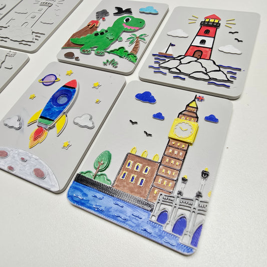 KaleYoYa 4-pack of tactile colouring art tiles, set KYY-ST-2601, photo 2