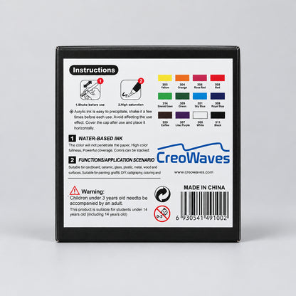 Acrylic brush pens -Creowaves -4