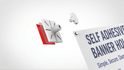 Self-Adhesive Banner Holder (Set of 4) – No Drill, Damage-Free Display