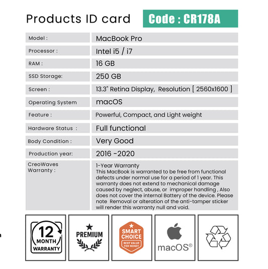 MacBook Pro - Code : CR178A