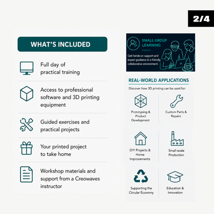 3D Printing & Digital Manufacturing Workshop, One day -  Workshop Code : CR3D18