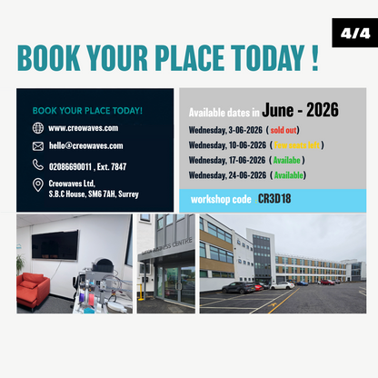 3D Printing & Digital Manufacturing Workshop, One day -  Workshop Code : CR3D18