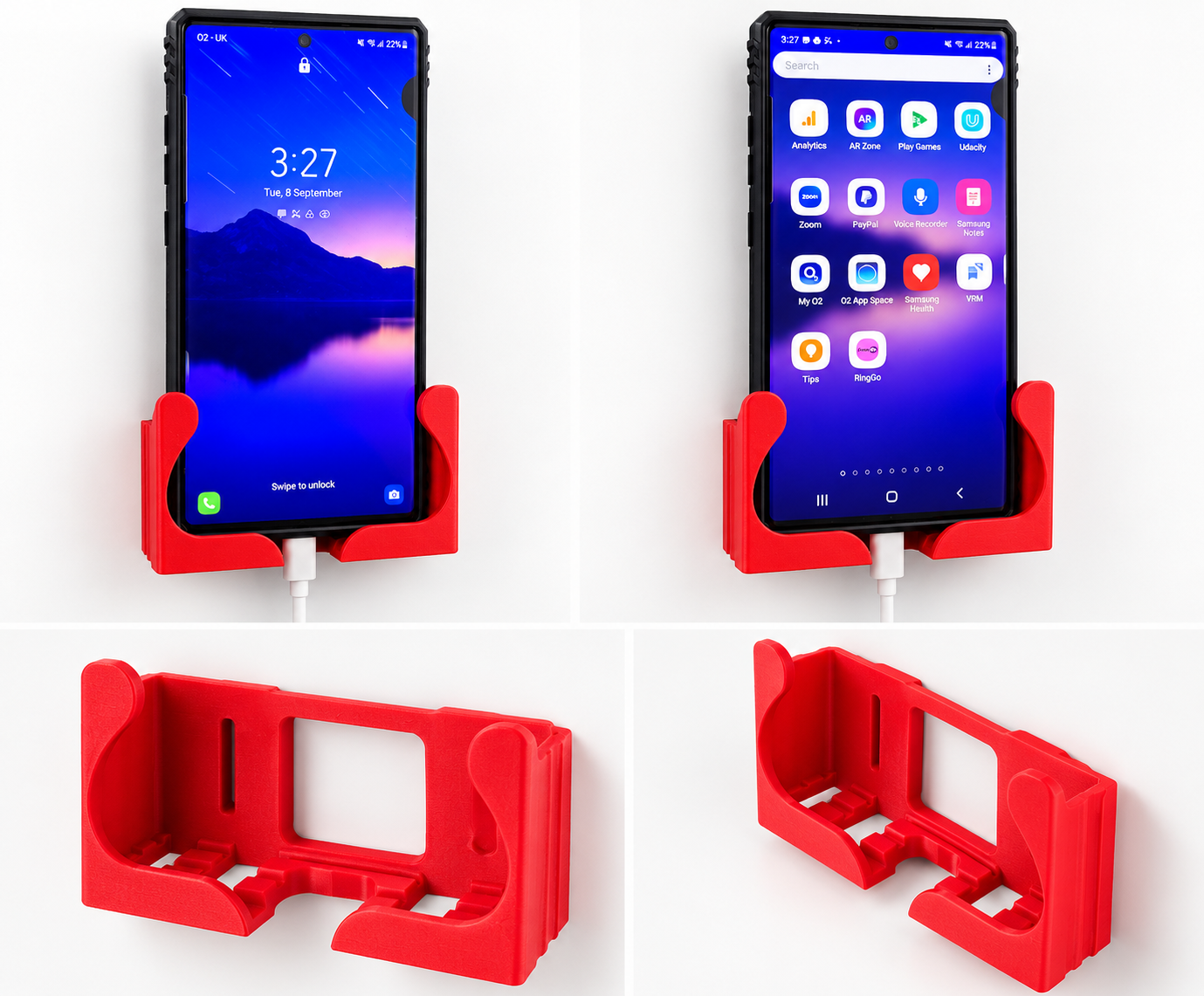 FlexDock-V3™ Self-Adhesive Wall-Mounted Phone Dock