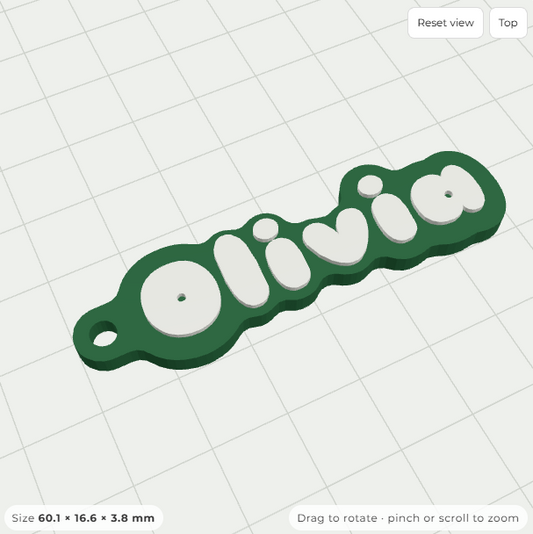 Personalised Cloud Name Keychain