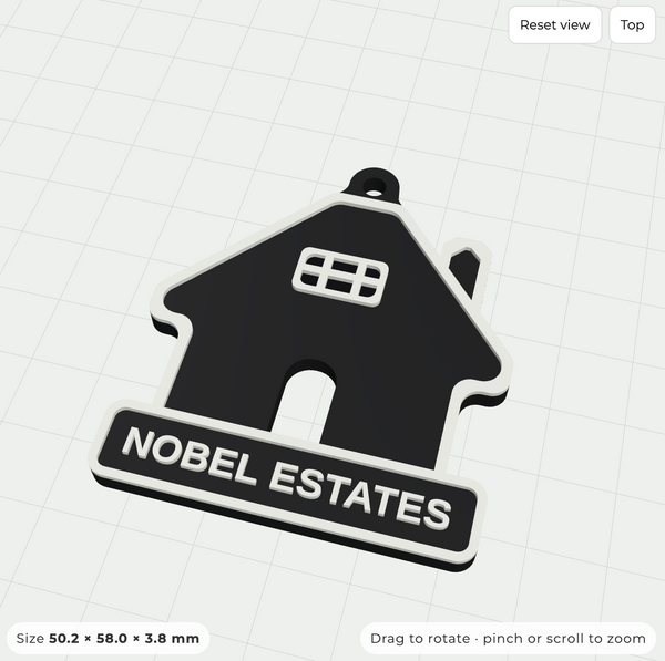 Personalised House Keychain