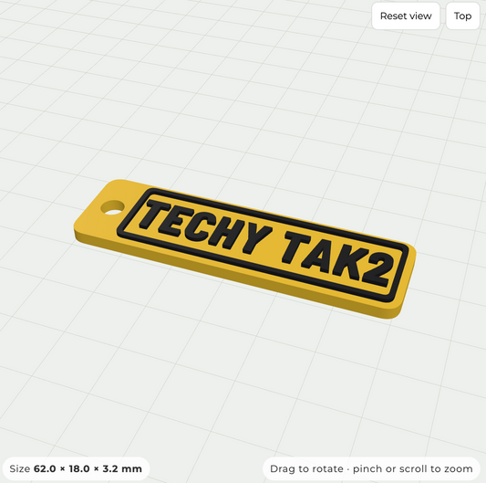 Personalised Reg Plate Keychain Tag