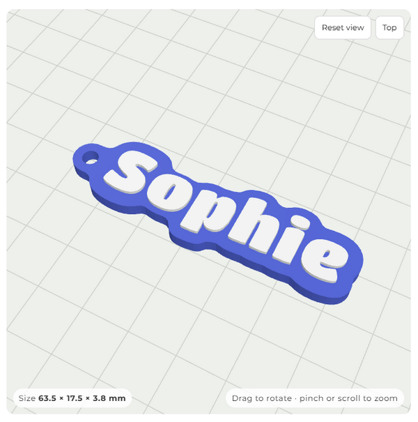 Personalised Cloud Name Keychain