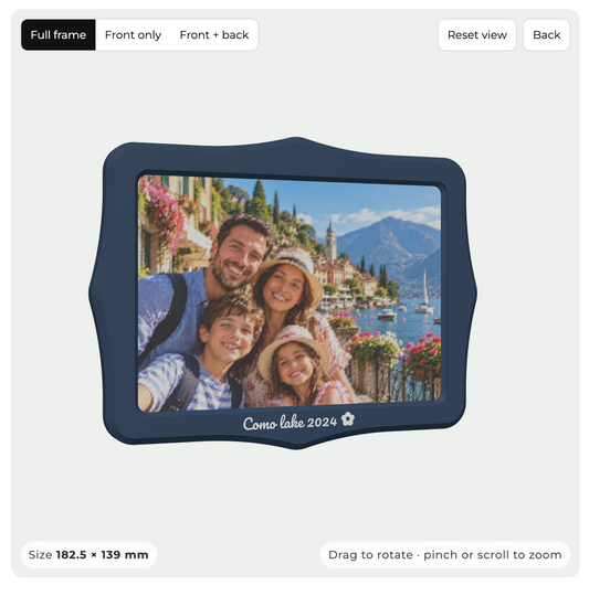 Personalised 3D-printed photo frame, design preview 2