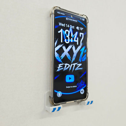 FlexDock Min Self-Adhesive Wall Phone Holder – Ultra Slim Quick-Access Mobile Mount for Kitchen & Bathroom | Made in UK by Creowaves